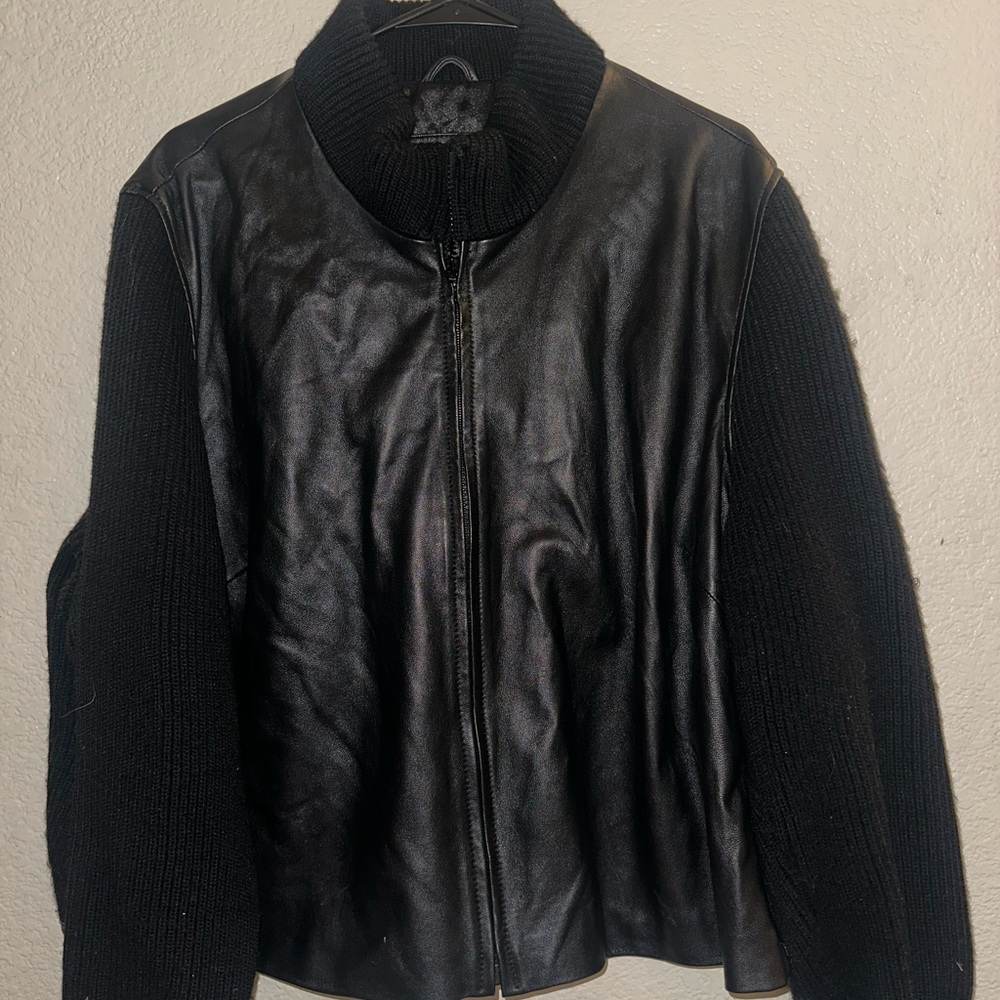 Venezia Black Bomber Jacket with Textured Design